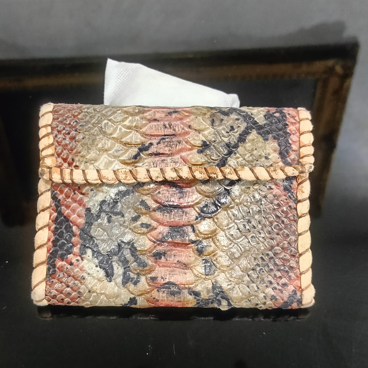 Portefeuille en cuir vintage original