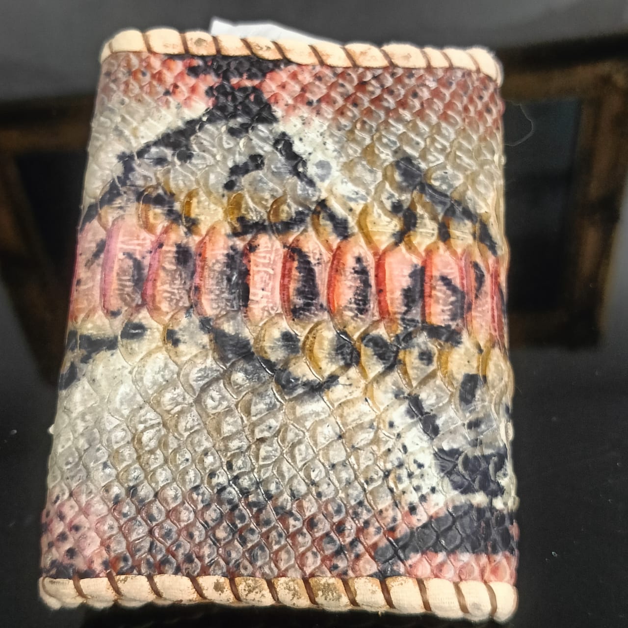 Portefeuille en cuir vintage original