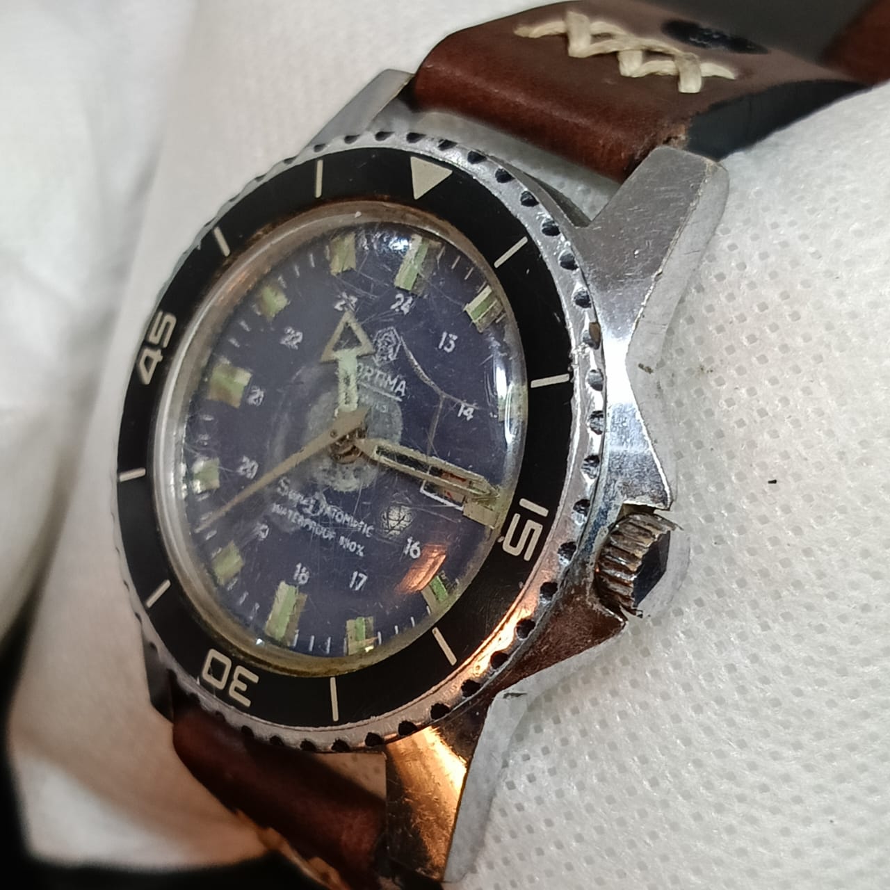 Montre mortima automatique plongée vintage original