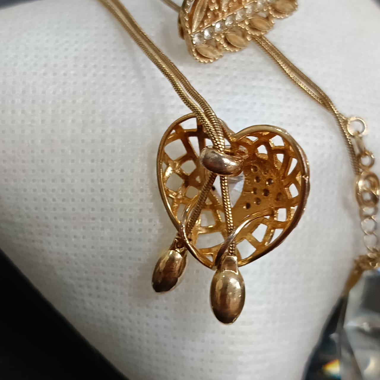 Parure collier plaqué or vintage