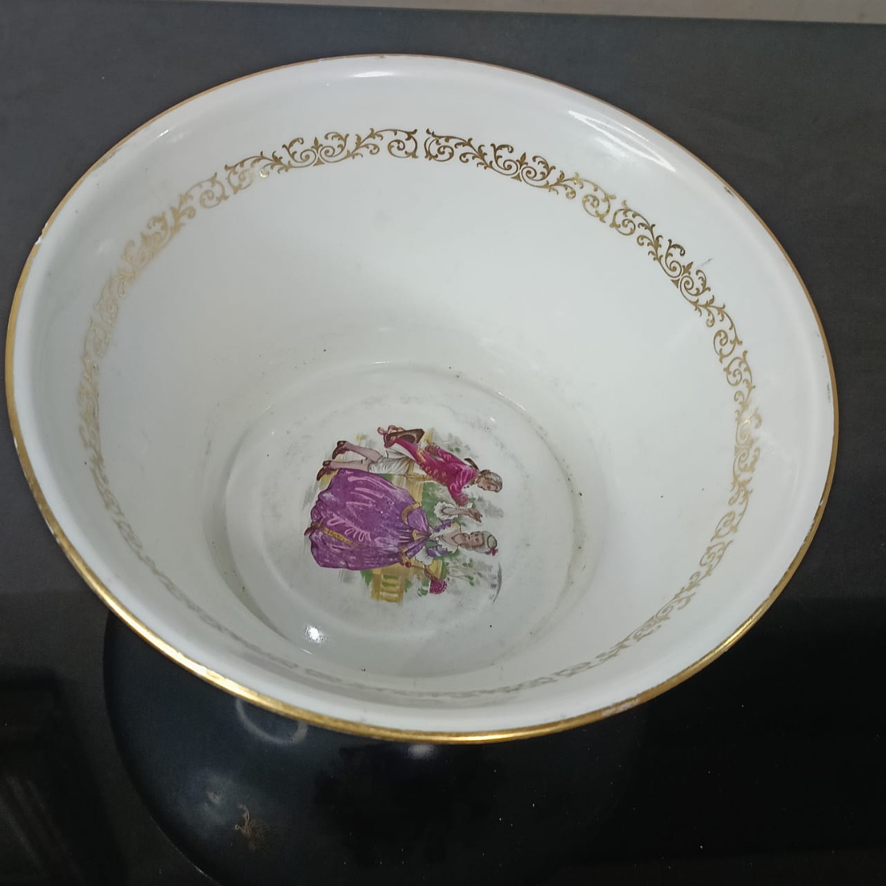 Ancien plat porcelaine art déco