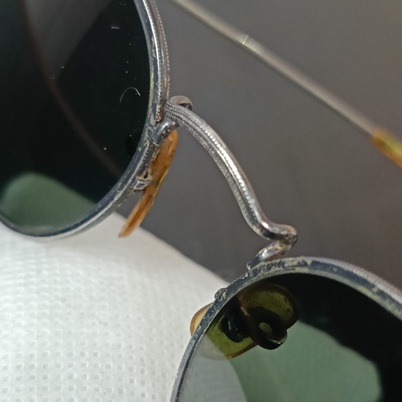 Lunette ray ben USA bl original rare vintage en argent 