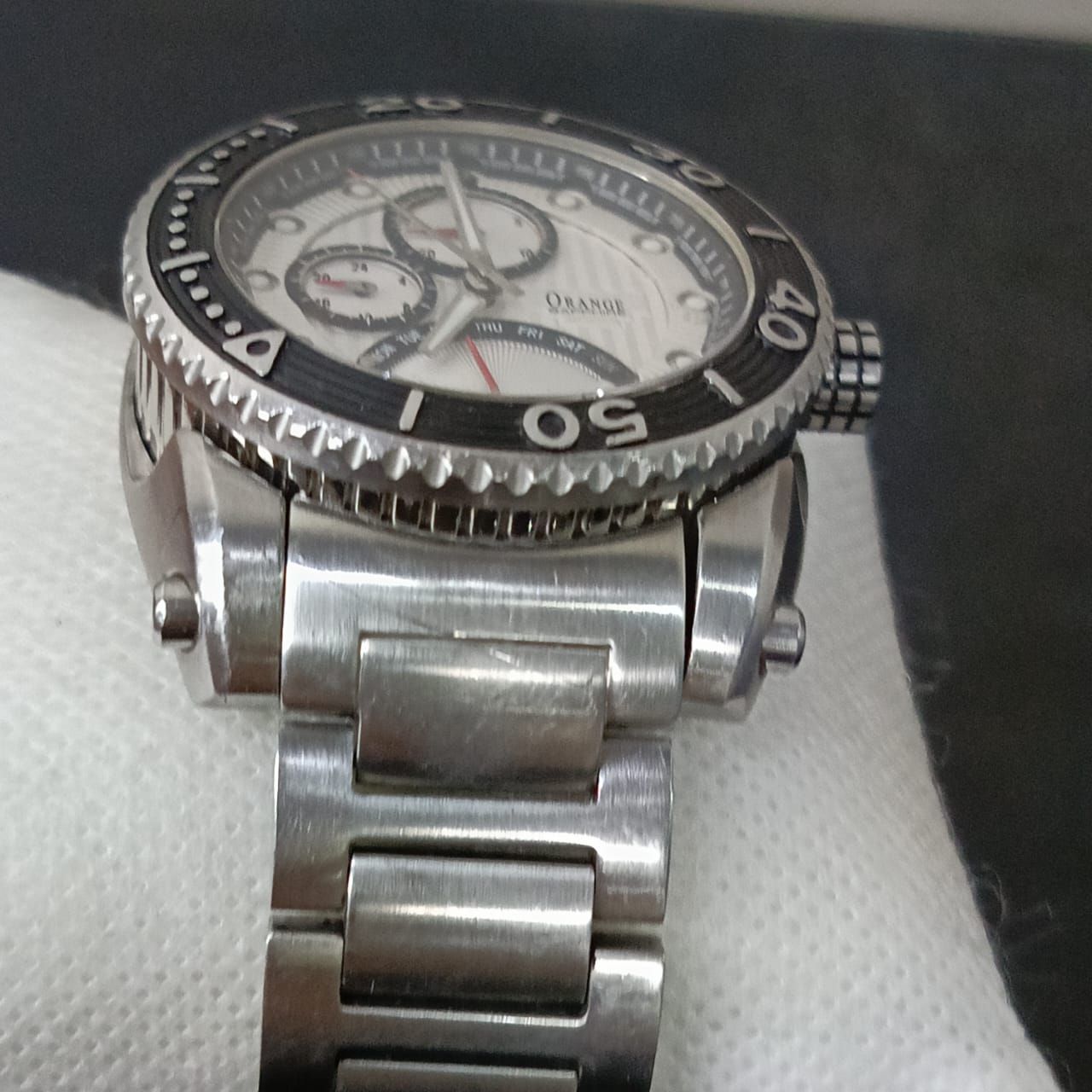 Montre orange original homme