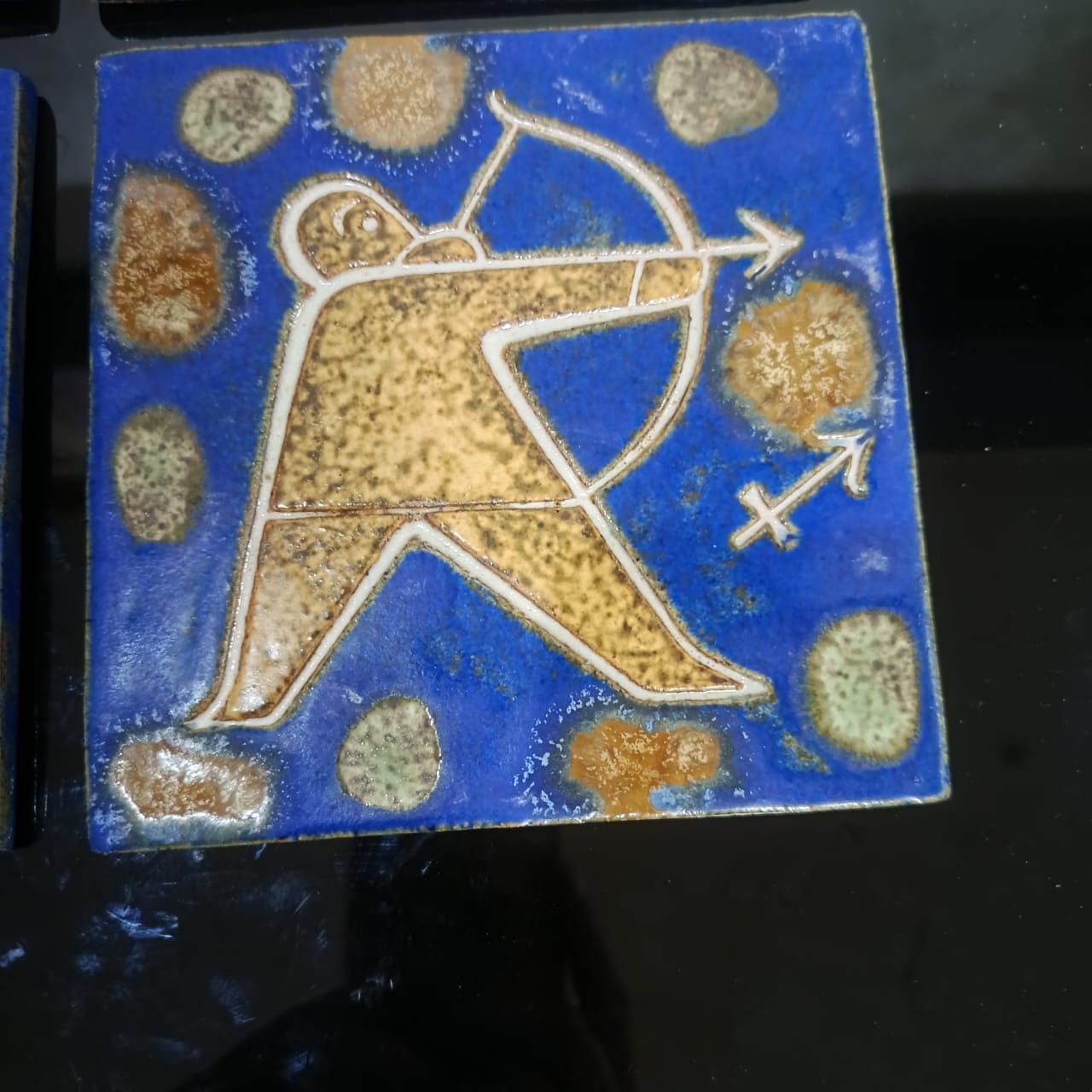 04 pièce faience signé art déco original
