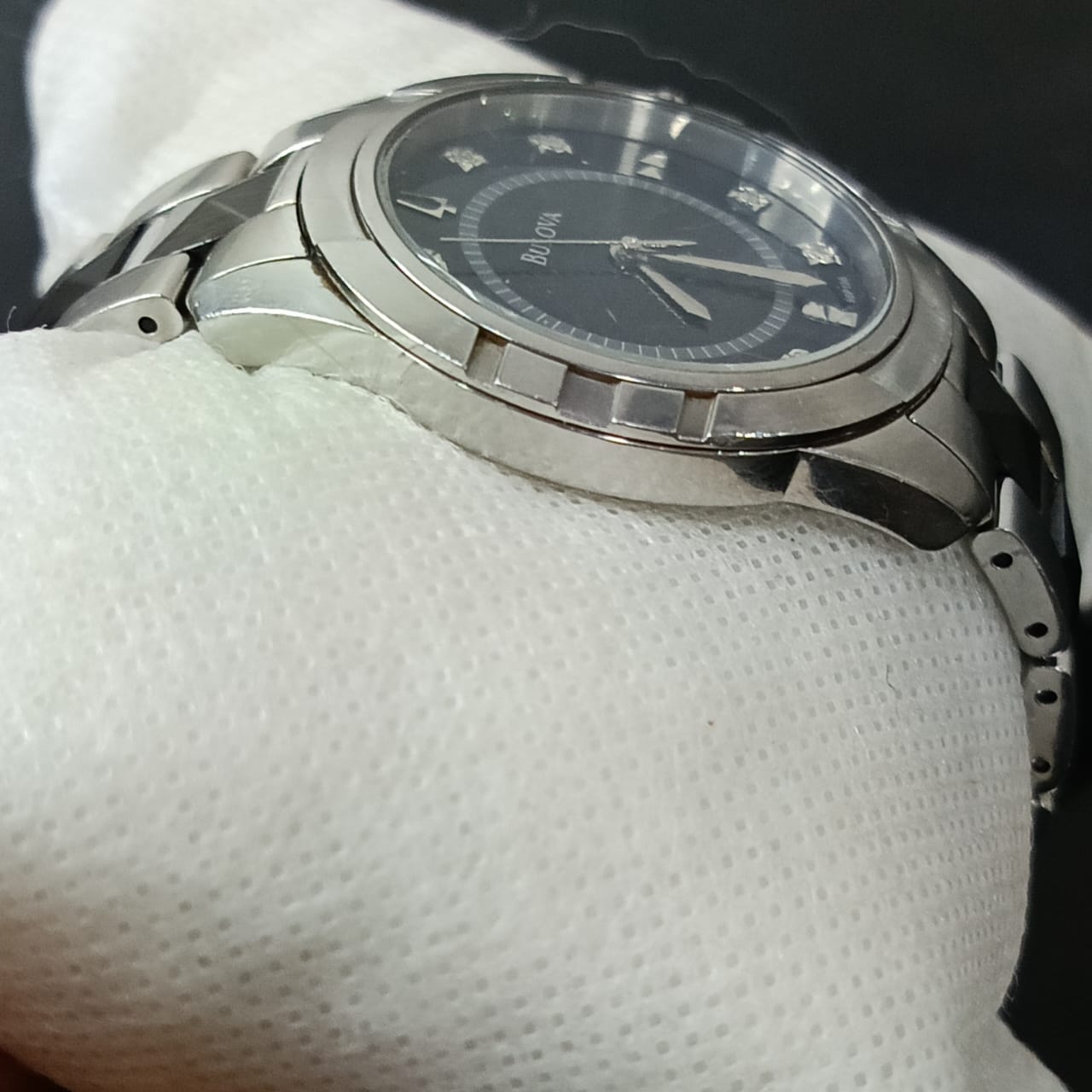 Montre bulova céramique avec diamant femme original