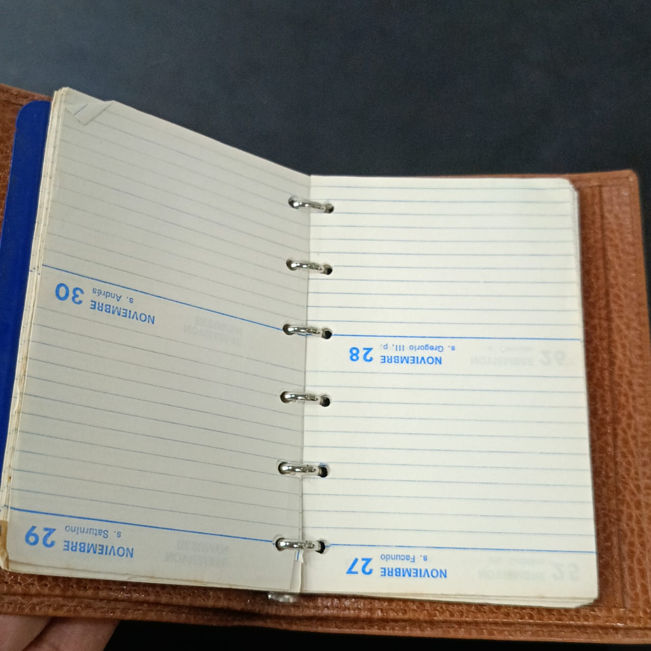 Portefeuille et Bloc notes en cuir vintage original