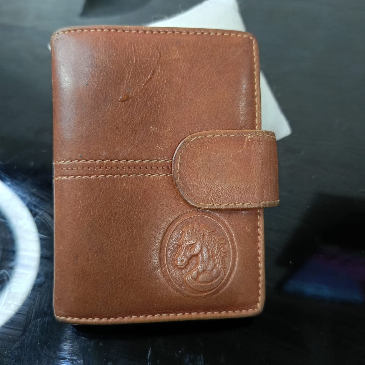 Bloc notes en cuir vintage original