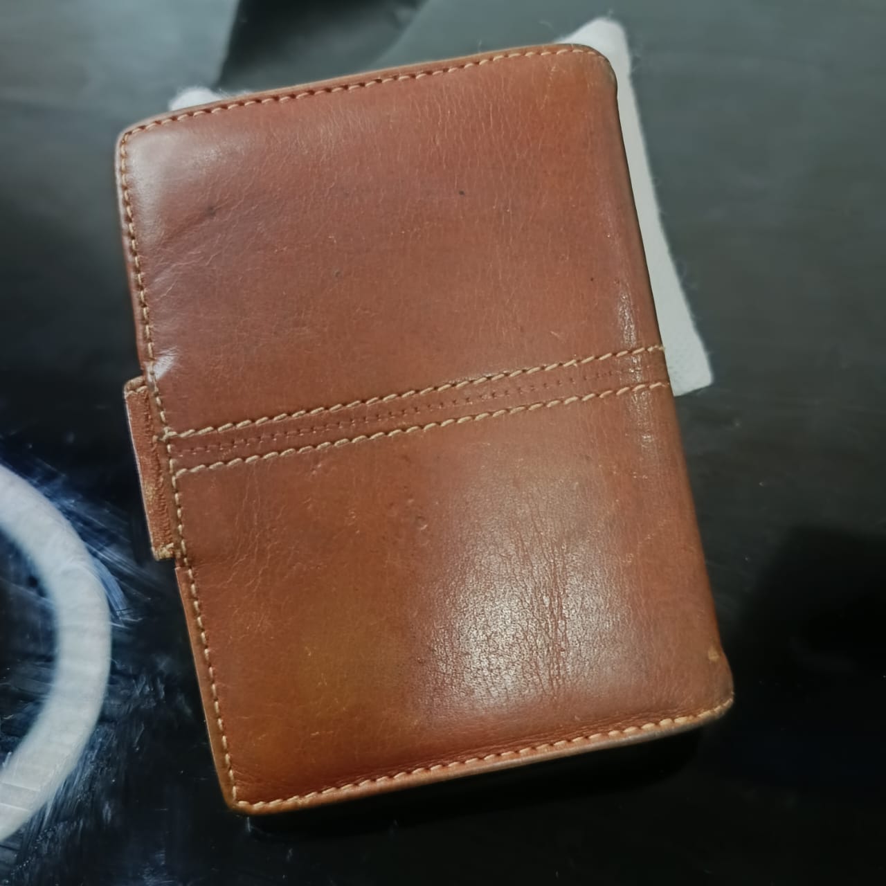 Bloc notes en cuir vintage original