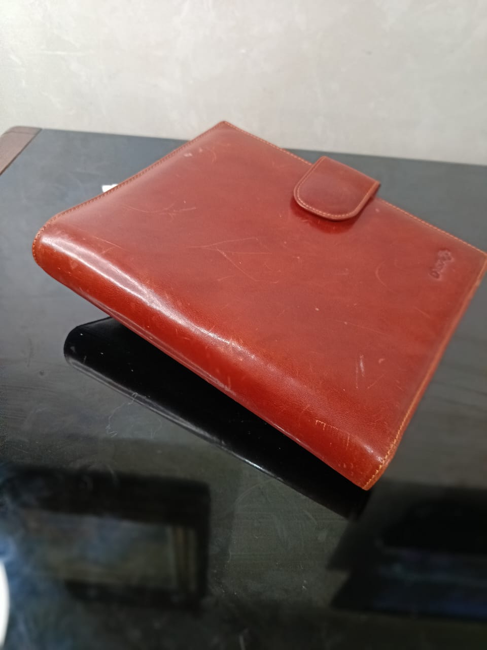 Bloc notes en cuir vintage original