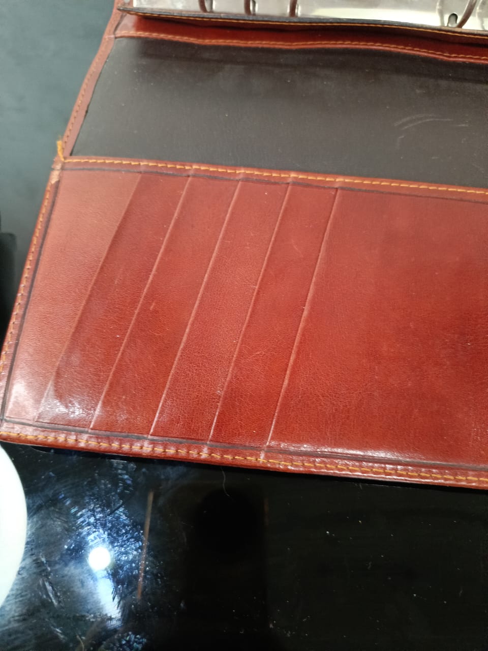Bloc notes en cuir vintage original