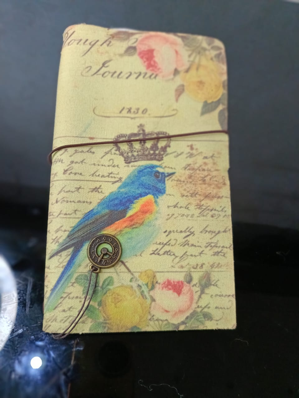 Bloc notes en cuir vintage original rare