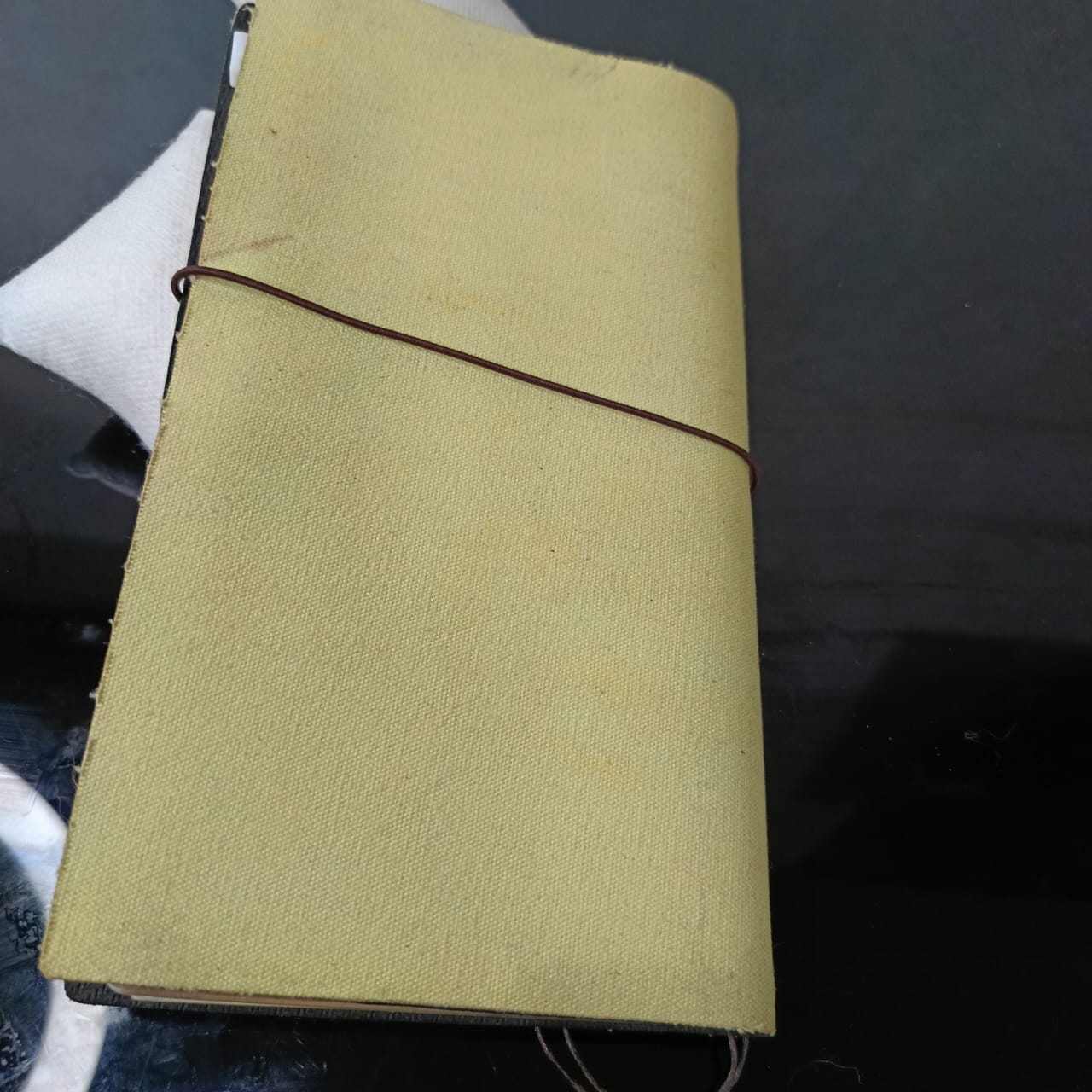 Bloc notes en cuir vintage original rare