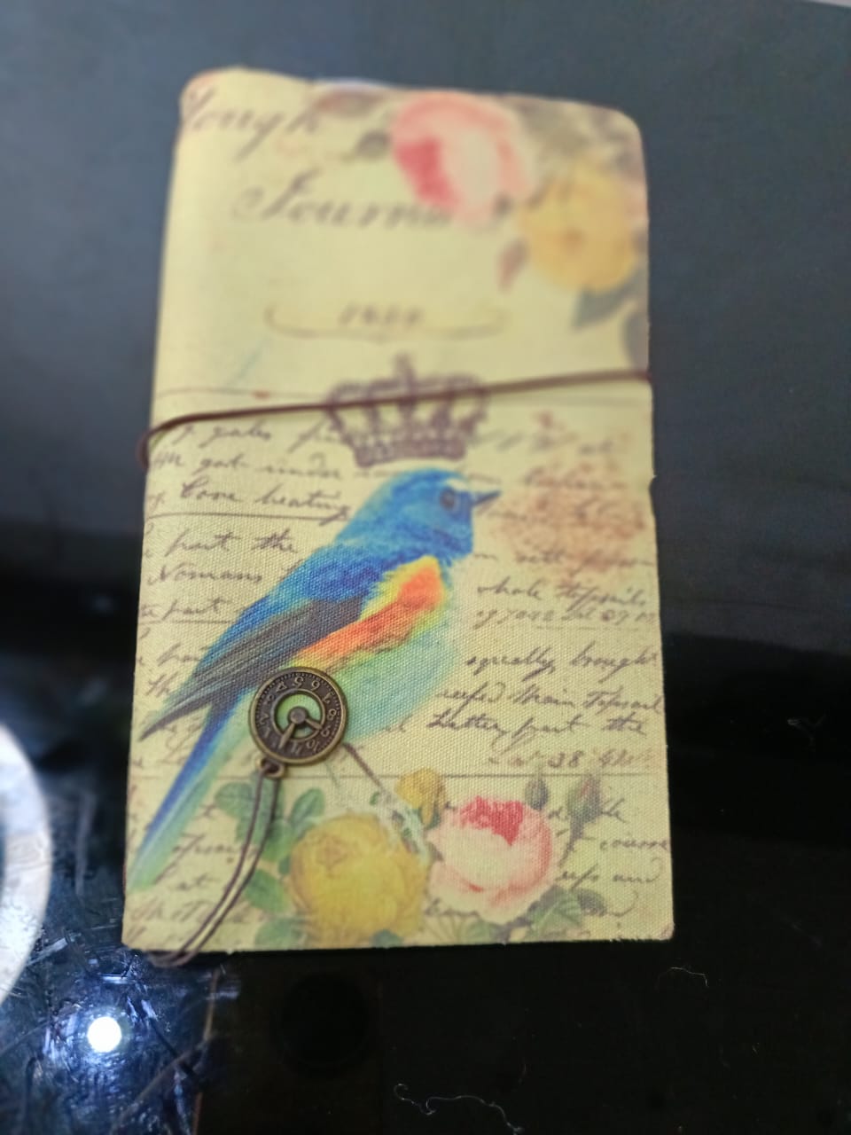 Bloc notes en cuir vintage original rare