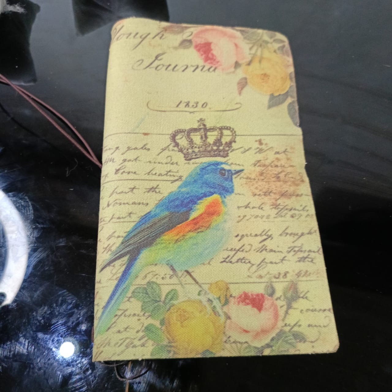 Bloc notes en cuir vintage original rare