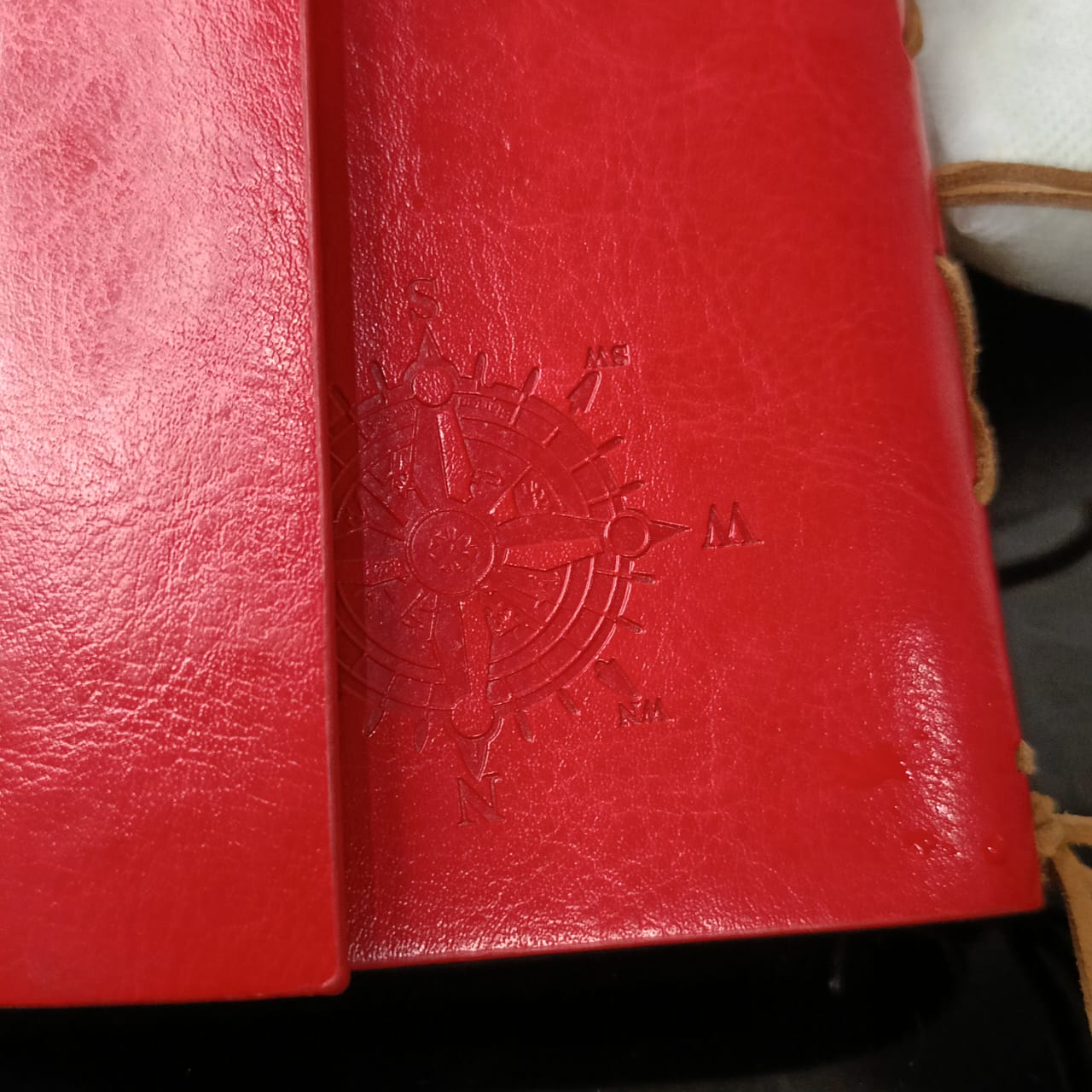 Bloc notes en cuir vintage original rare
