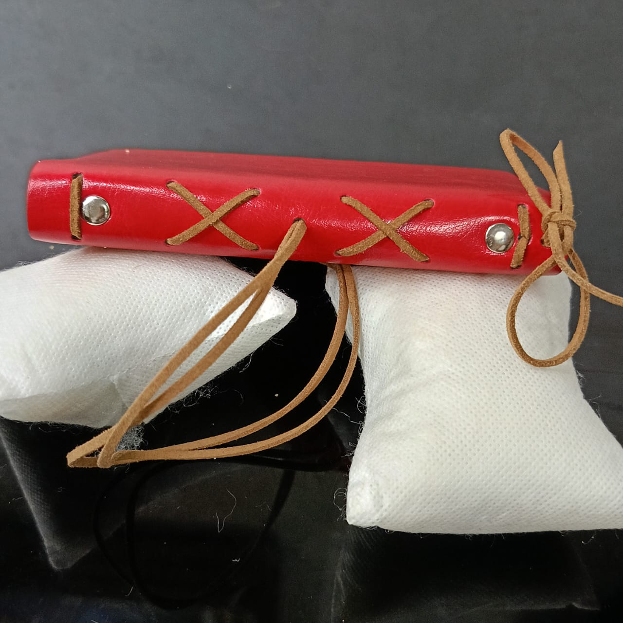 Bloc notes en cuir vintage original rare