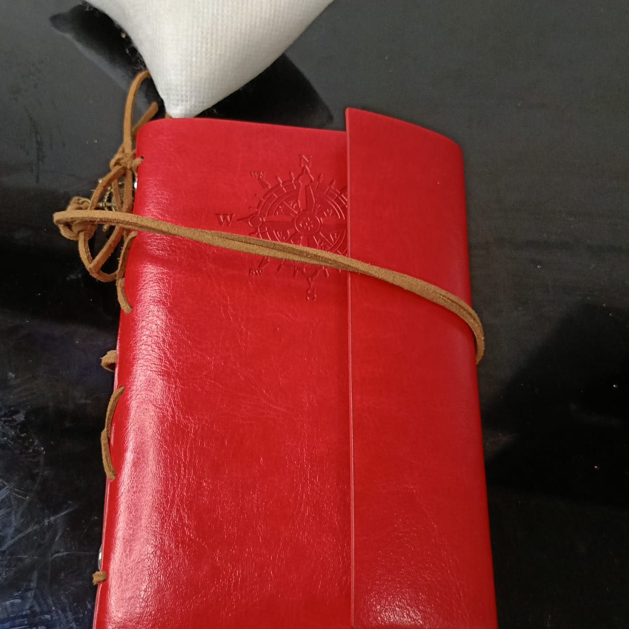 Bloc notes en cuir vintage original rare