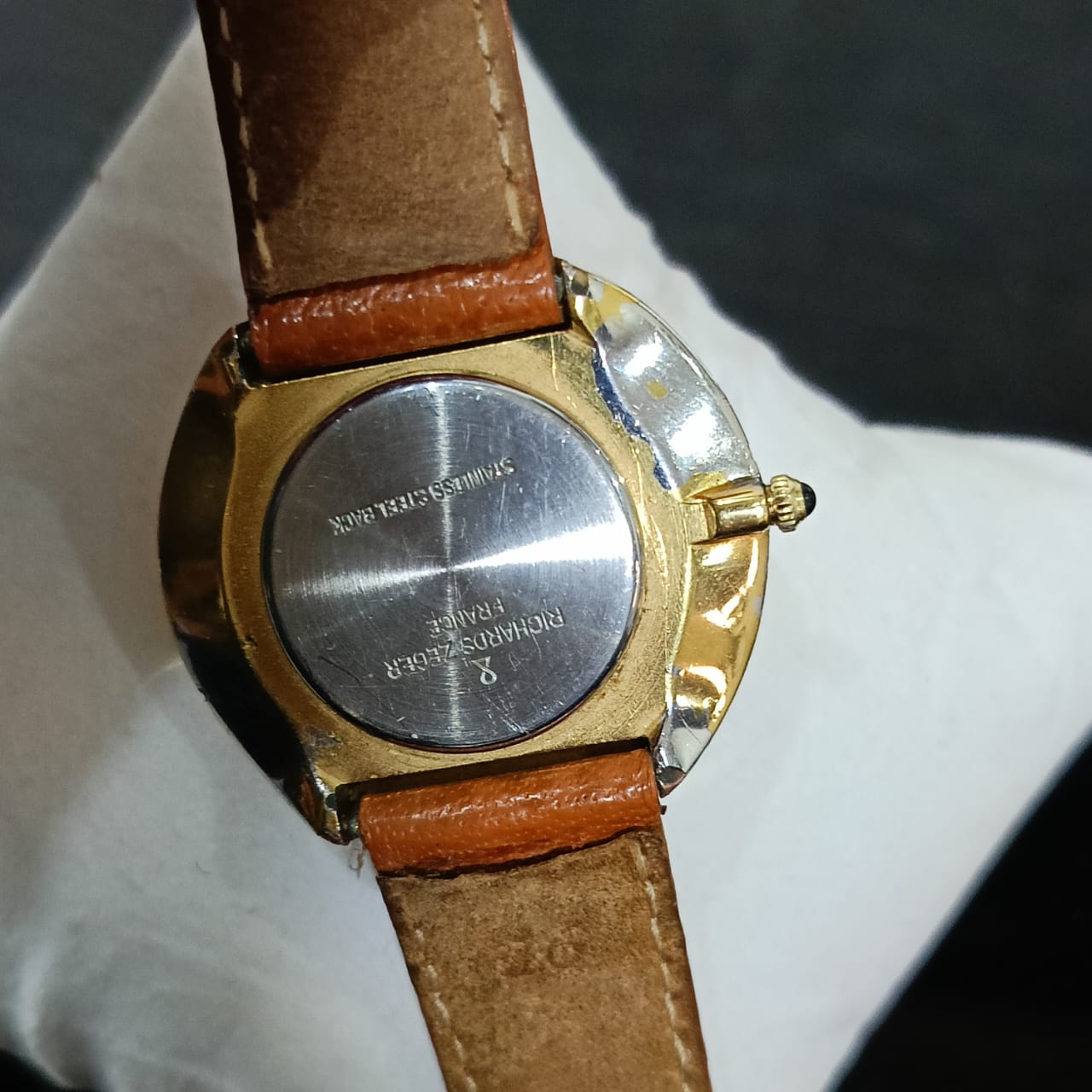 Montre richards-zeger extra plat plaque or vintage originalعاطلة