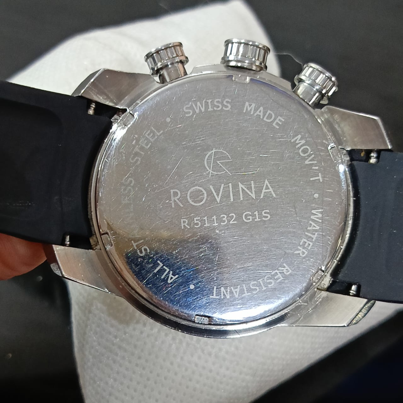 Montre rovina Suisse chronographe original