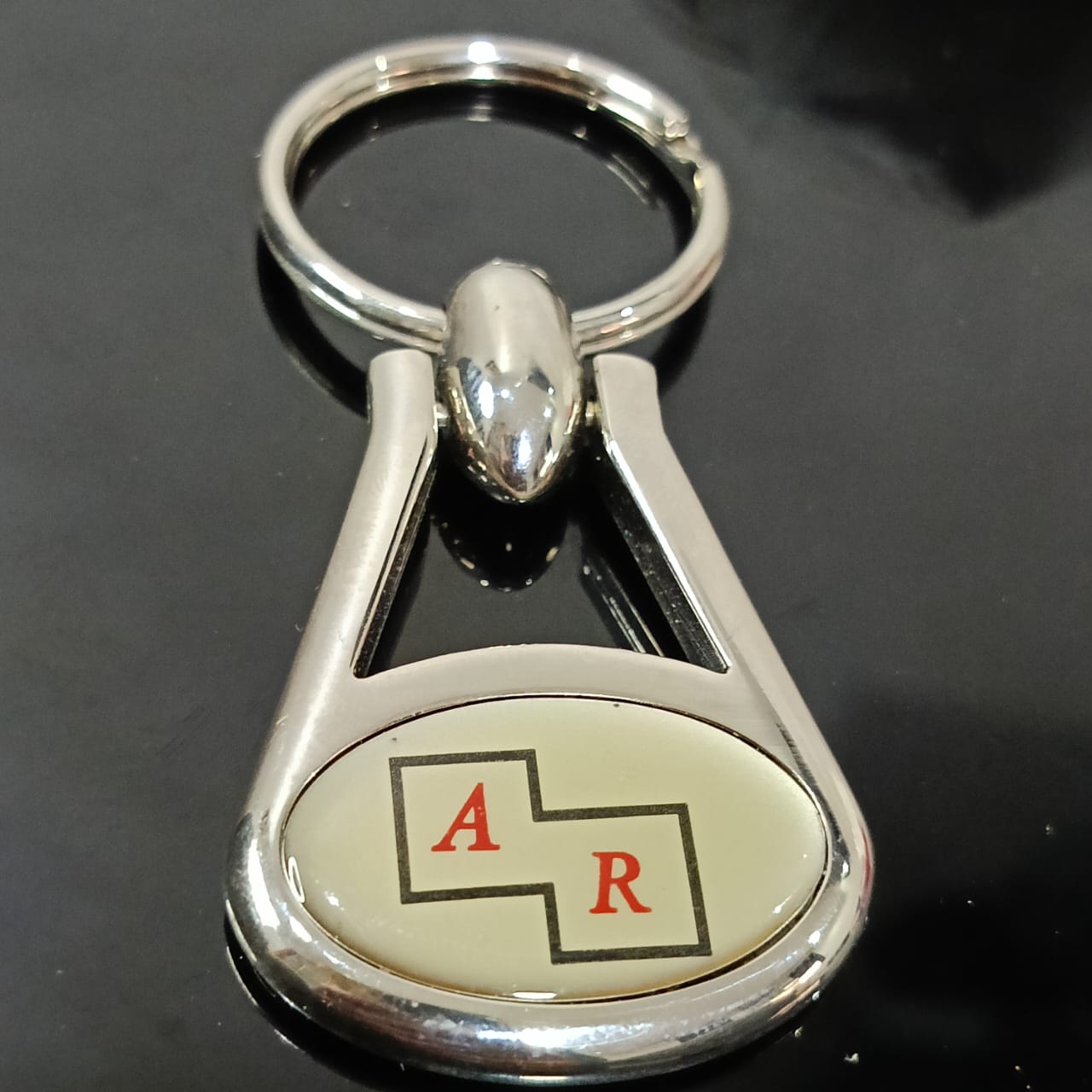 Porte clé acier inoxydable vintage