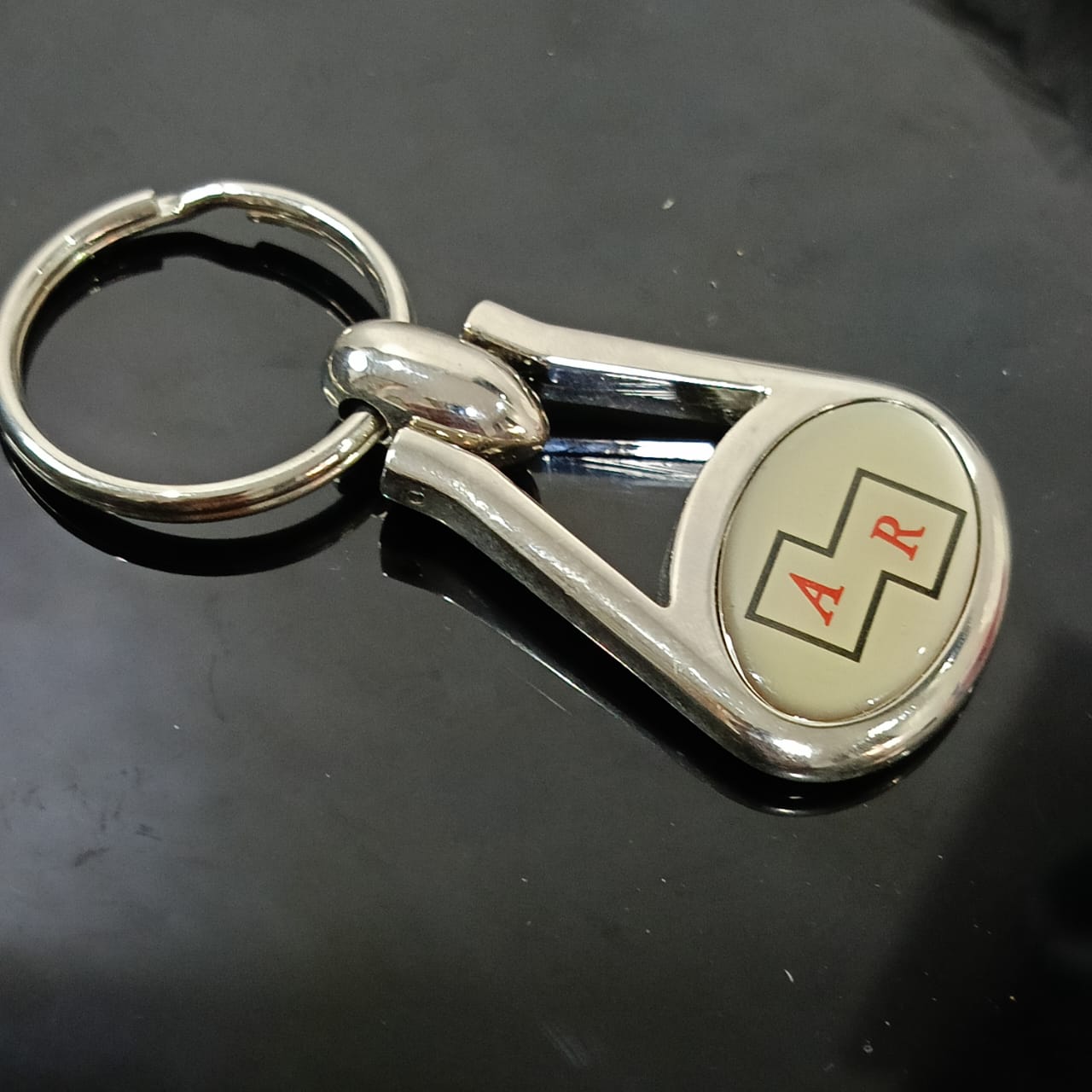 Porte clé acier inoxydable vintage