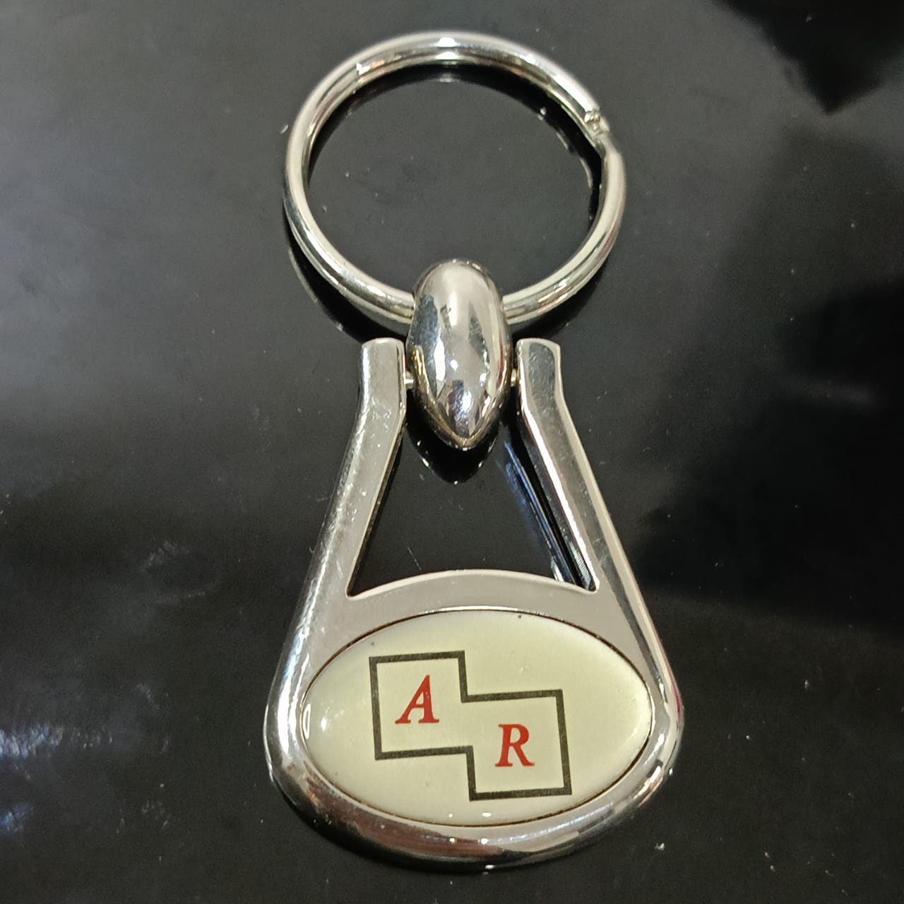 Porte clé acier inoxydable vintage