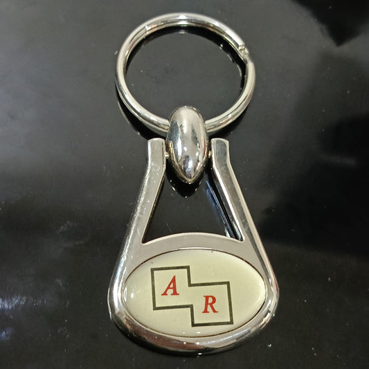 Porte clé acier inoxydable vintage