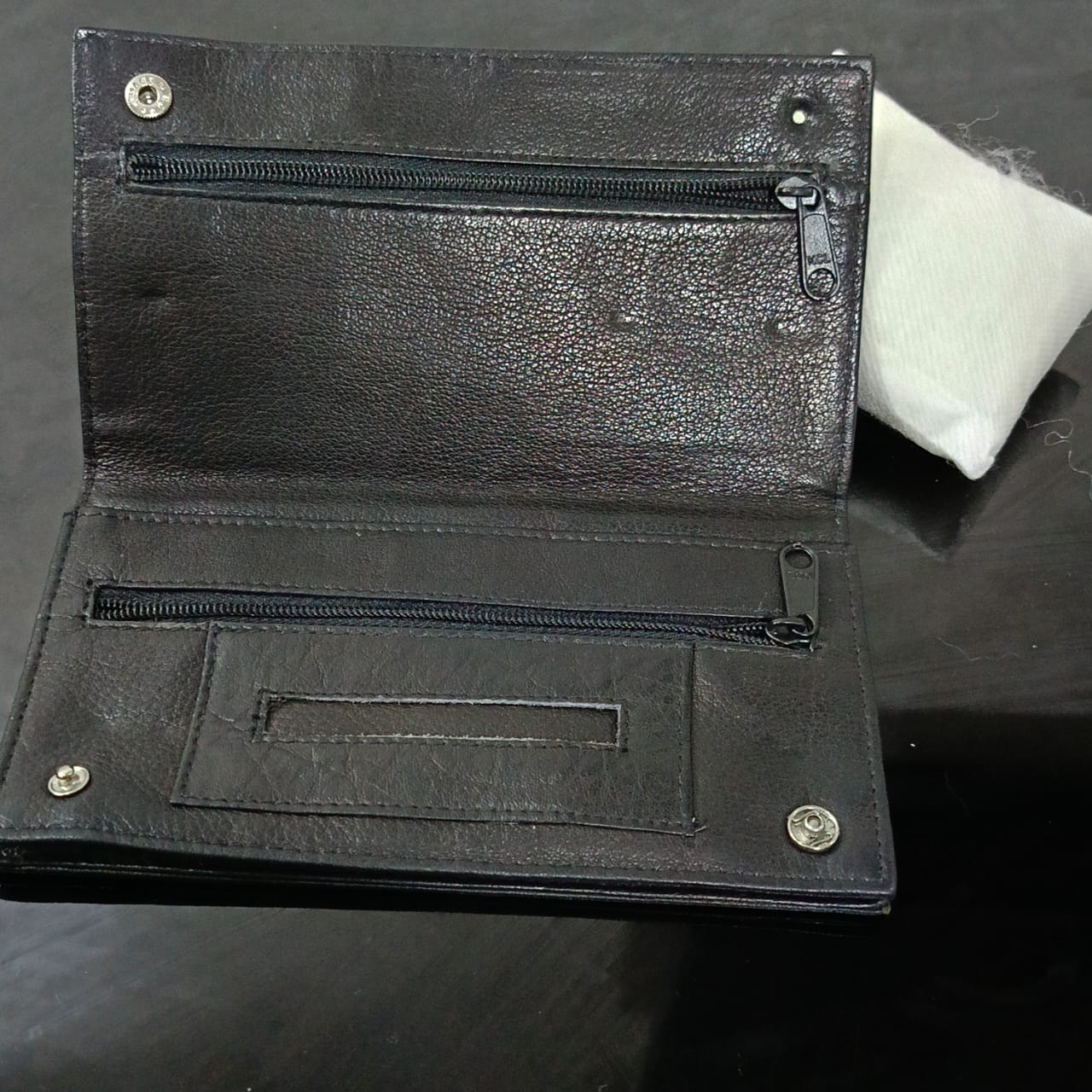Portefeuille biker en cuir vintage