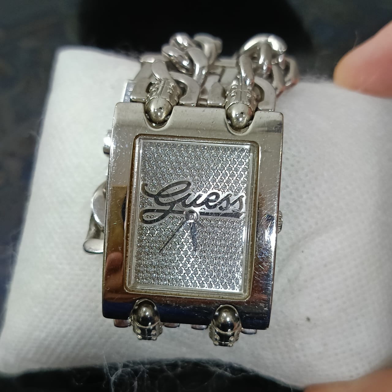Montre Guess Femme original plaqué or Blanc