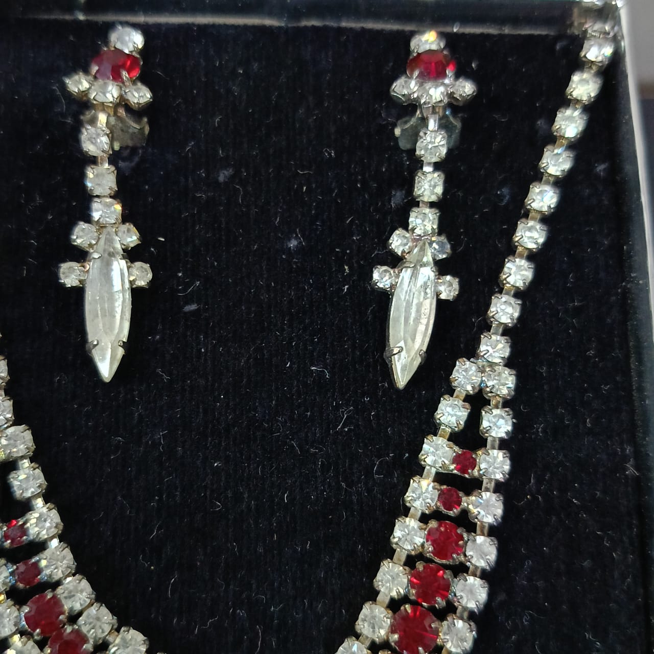 Ancien parure en plaqué or blanc vintage