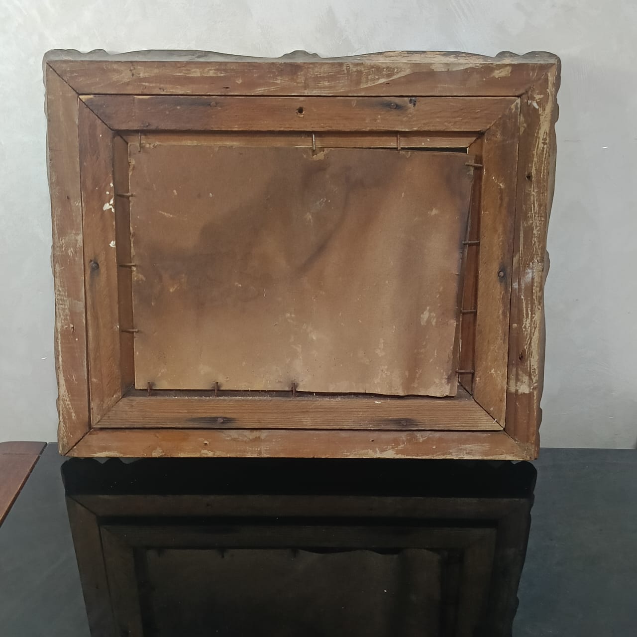 Ancien tableau vintage original huile sur panneau signée