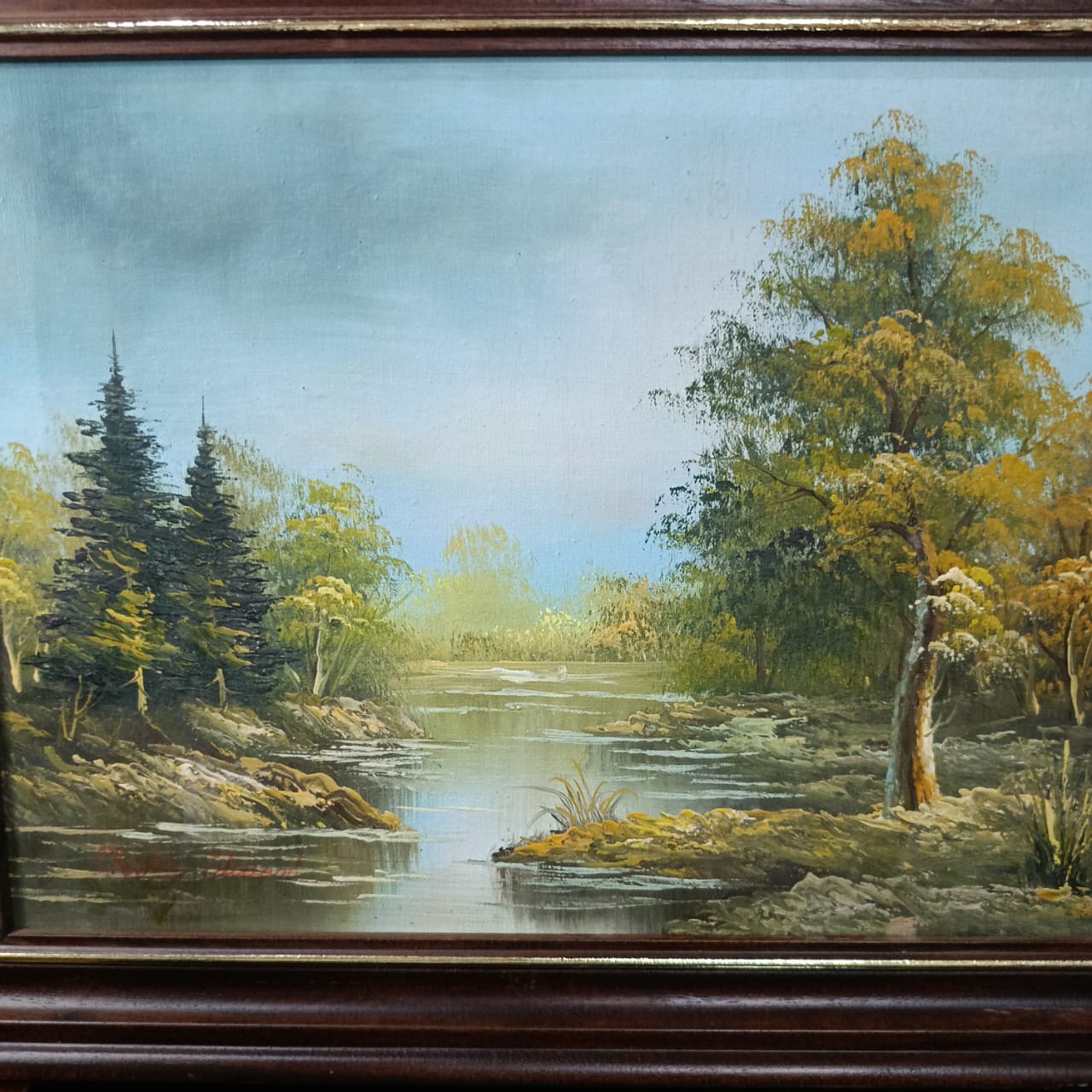 Tableau peinture huile sur toile signée