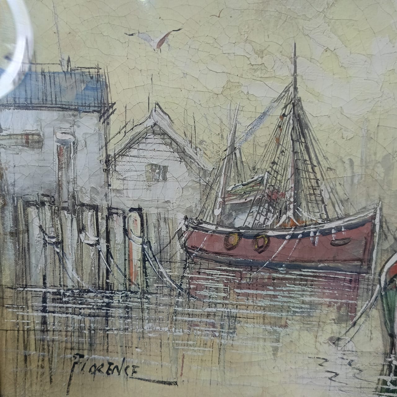 Ancien tableau peinture huile sur toile signée