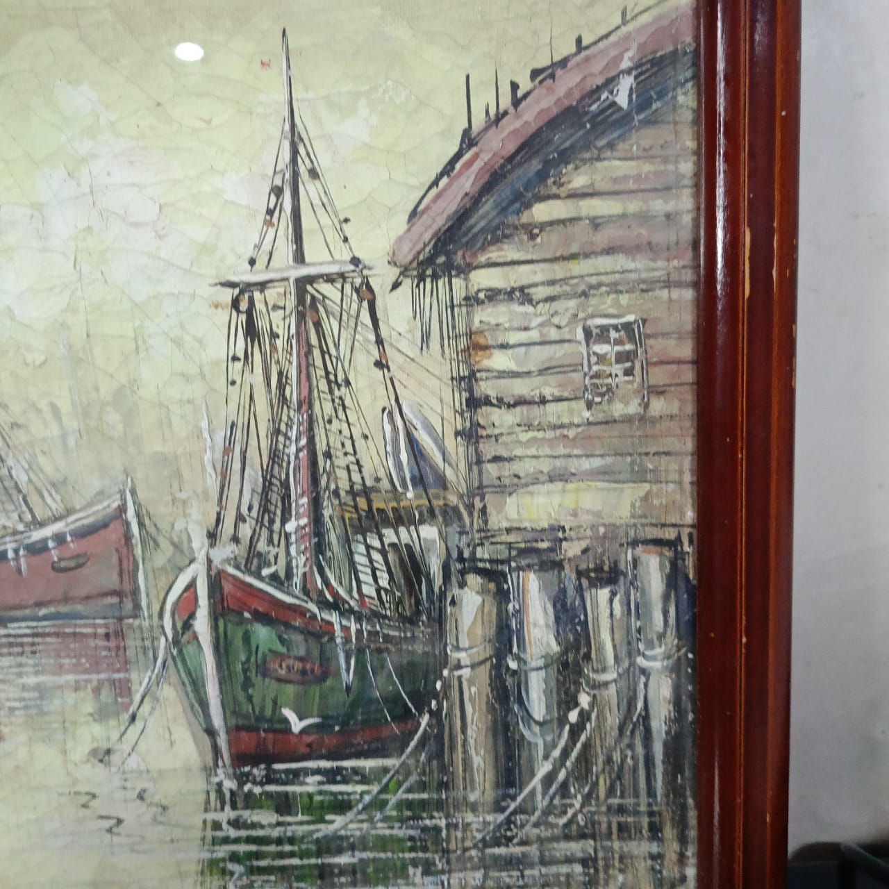Ancien tableau peinture huile sur toile signée
