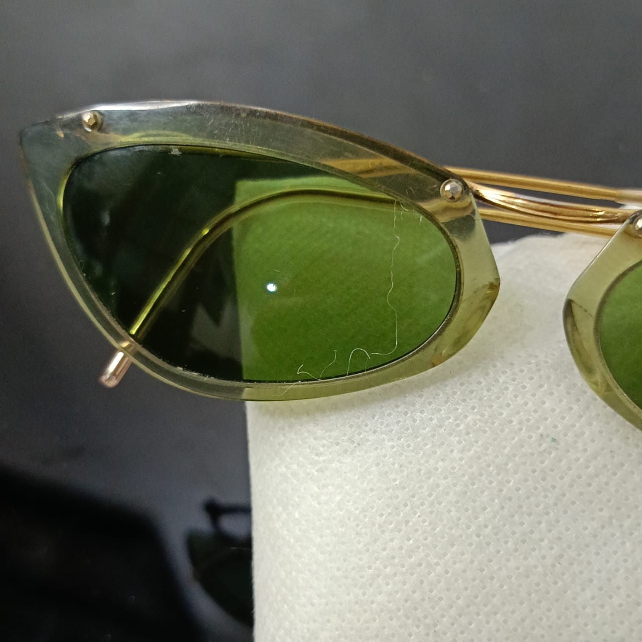 Lunette femme rare vintage or