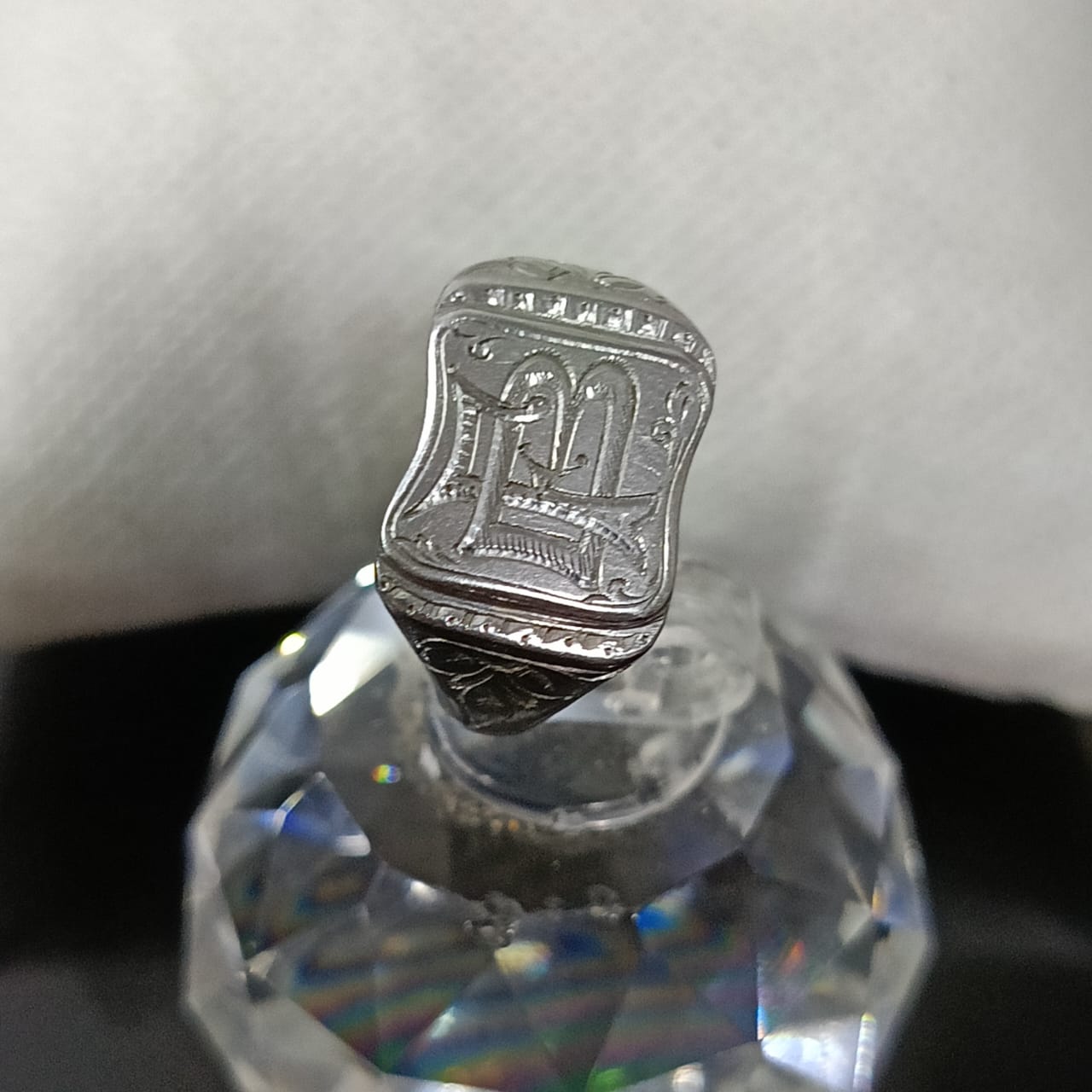 Bague acier inoxydable vintage original