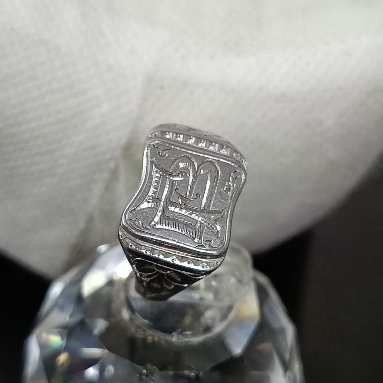 Bague acier inoxydable vintage original