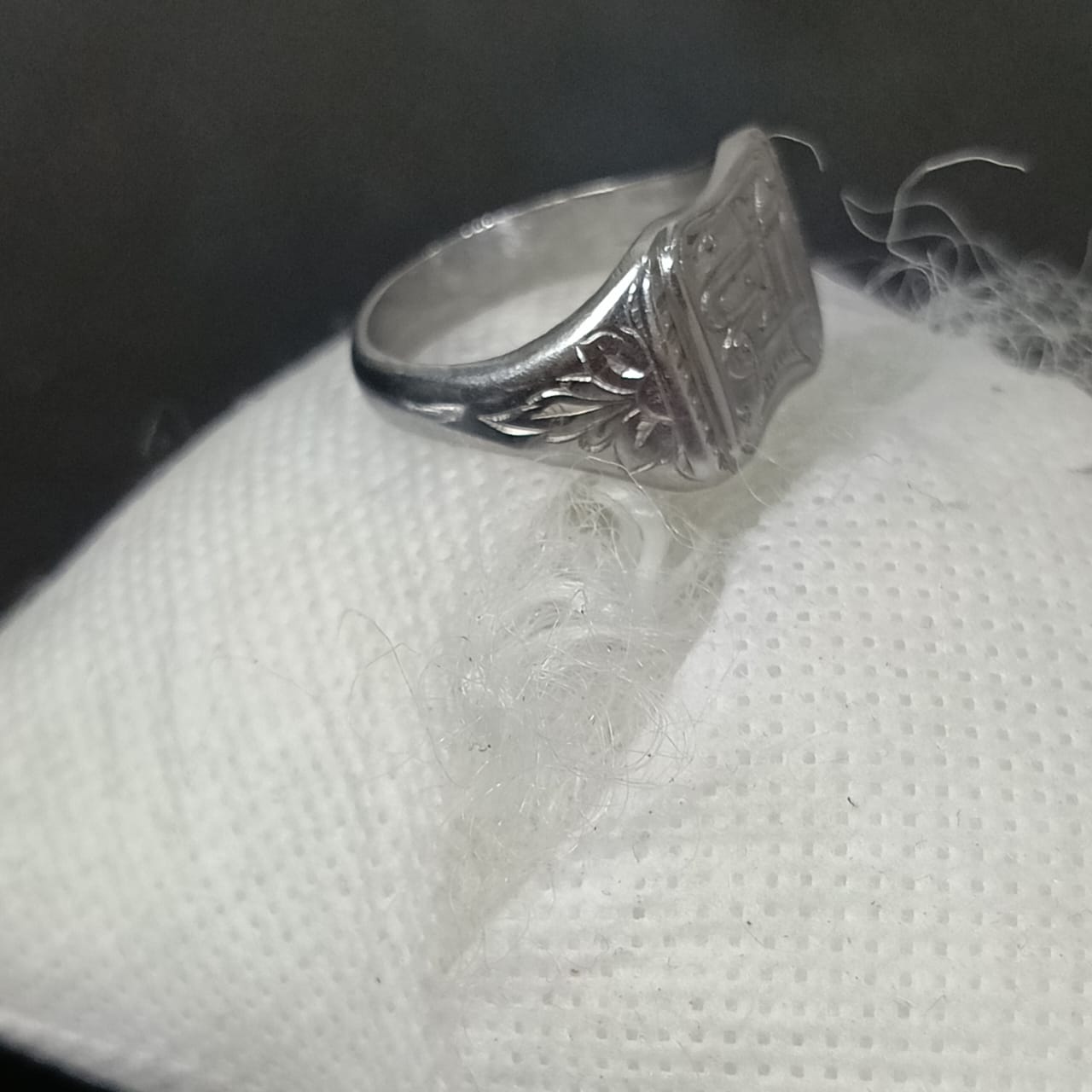 Bague acier inoxydable vintage original
