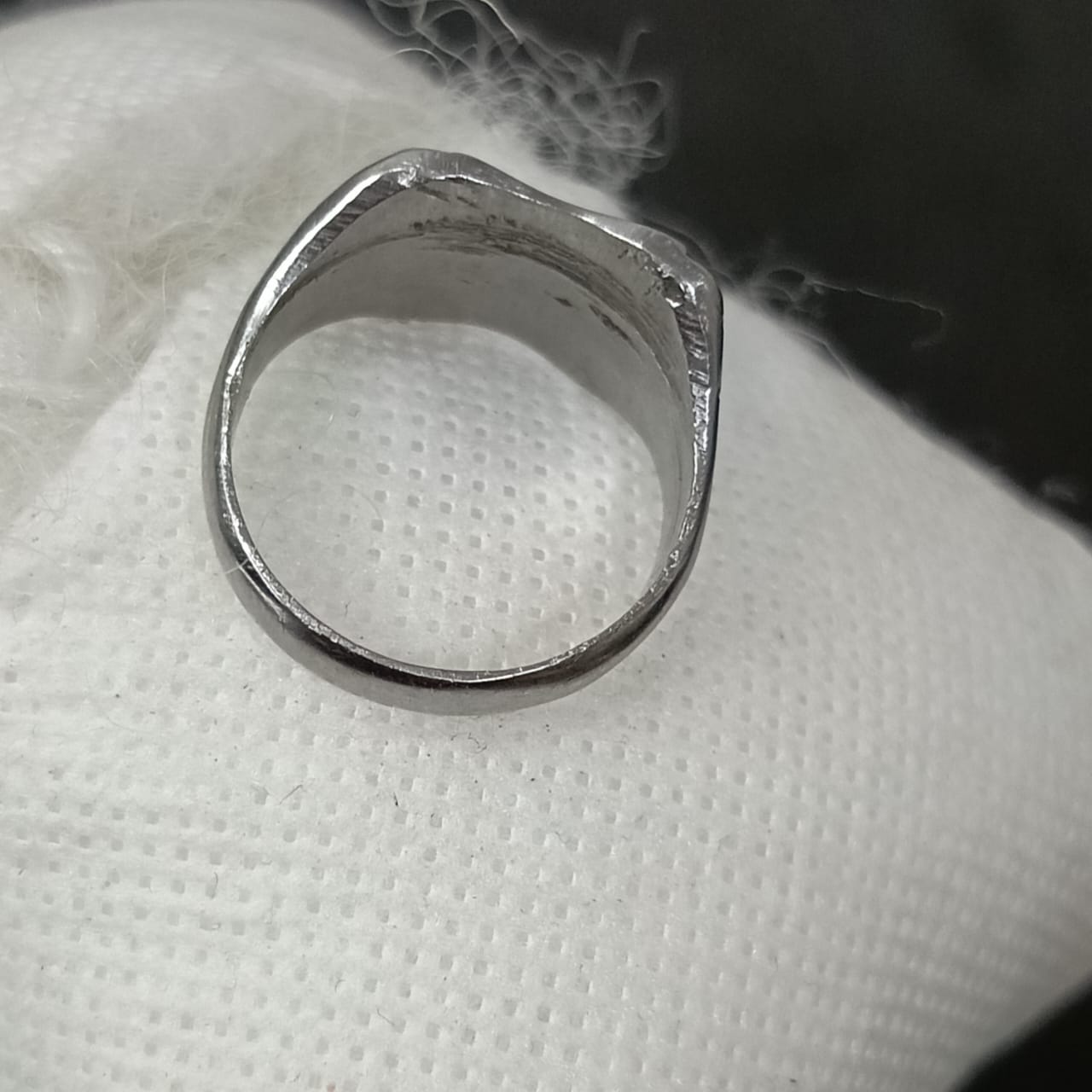 Bague acier inoxydable vintage original
