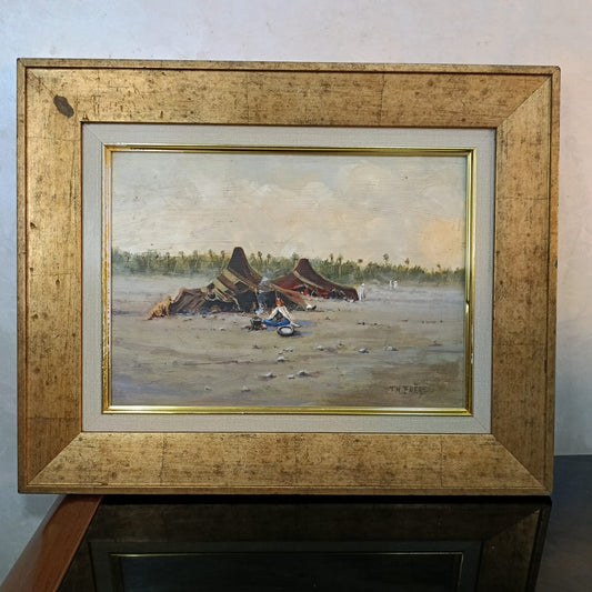 Tableau peinture huile sur panneau signée par Théodore frére original