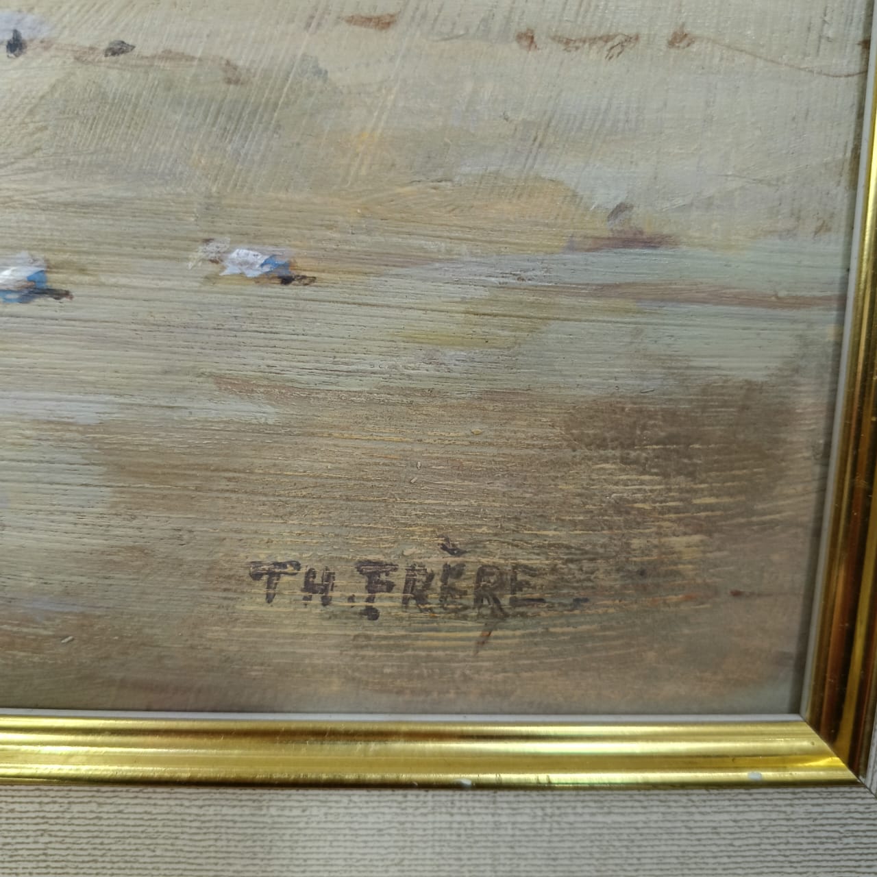 Tableau peinture huile sur panneau signée par Théodore frére original