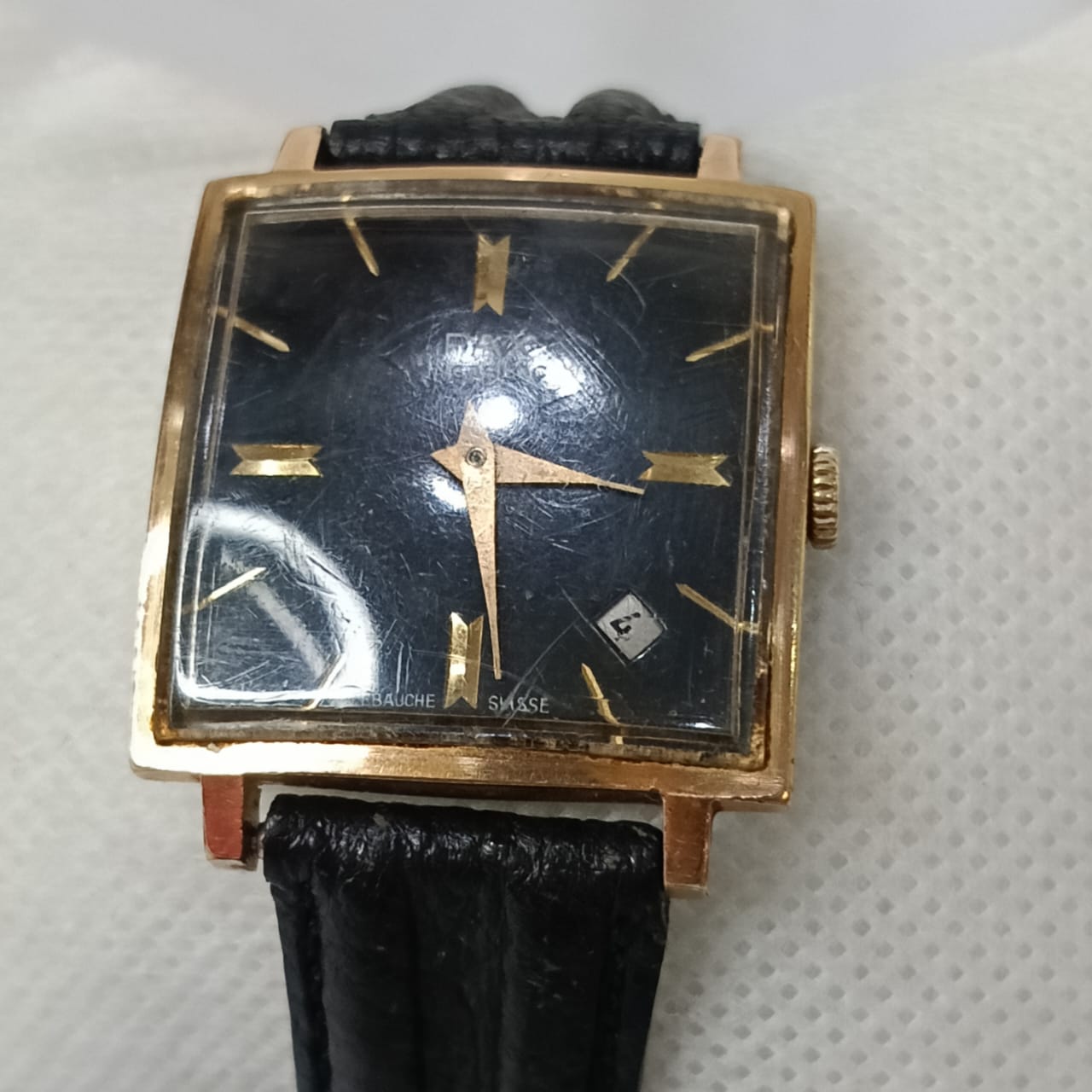 Montre pax mécanique vintage en plaqué or rose