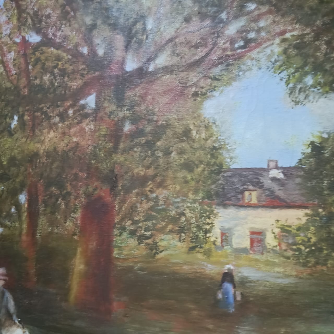 Ancien tableau vintage original huile sur toile signée