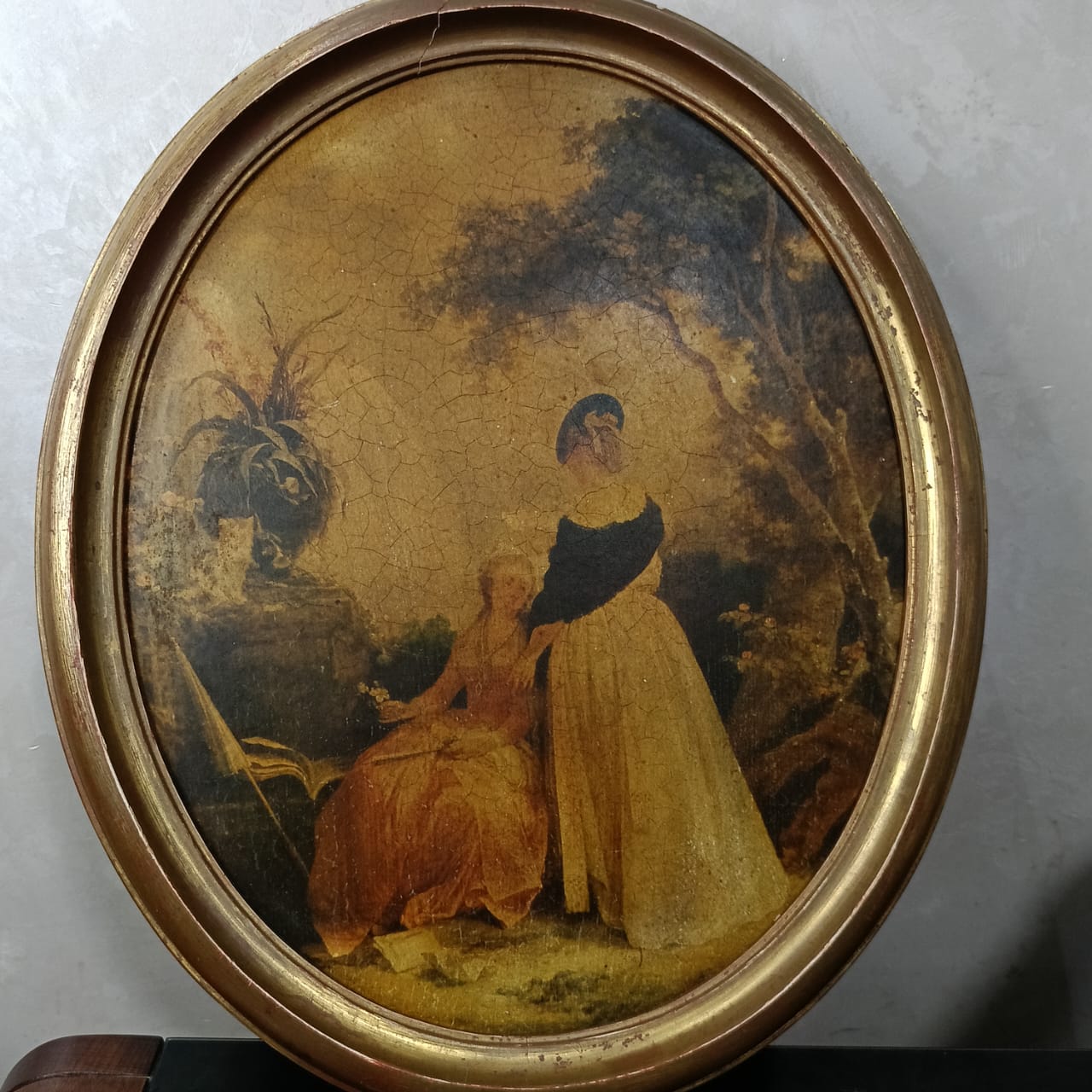 Ancien tableau vintage sur panneau