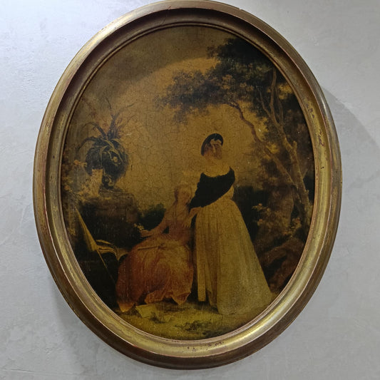 Ancien tableau vintage sur panneau