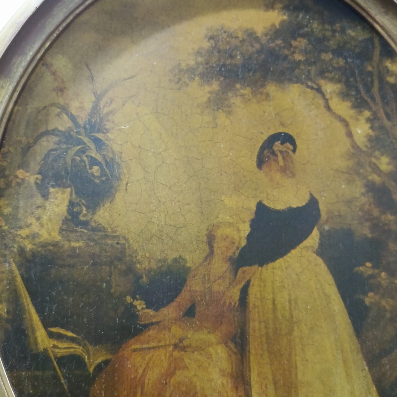 Ancien tableau vintage sur panneau