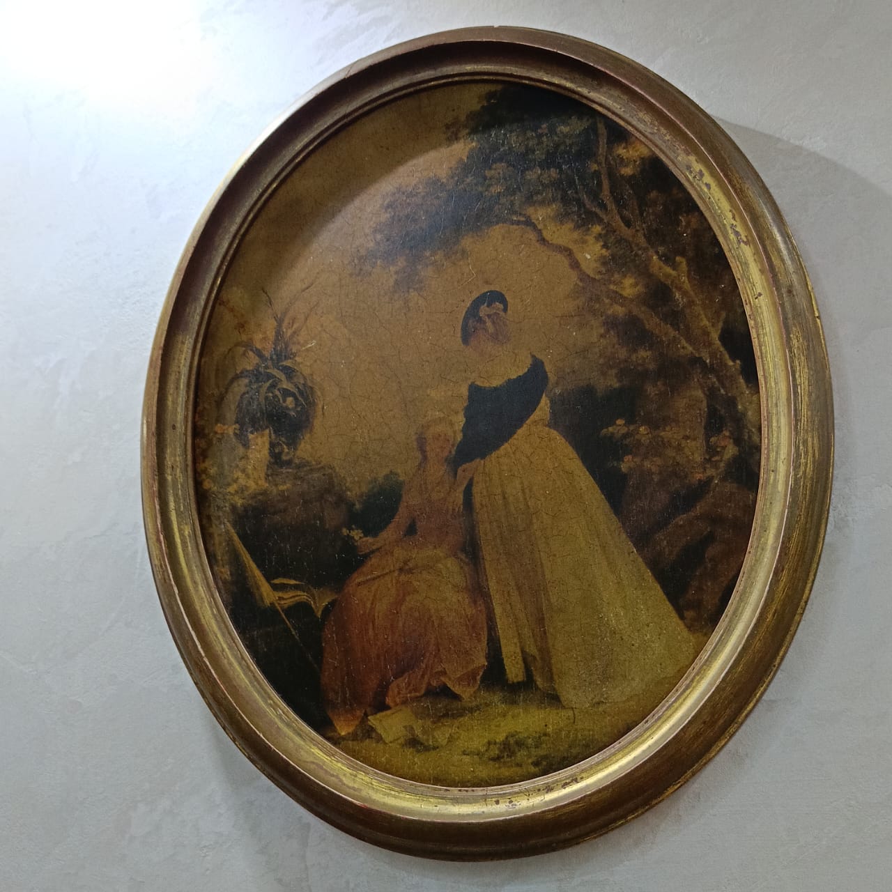 Ancien tableau vintage sur panneau