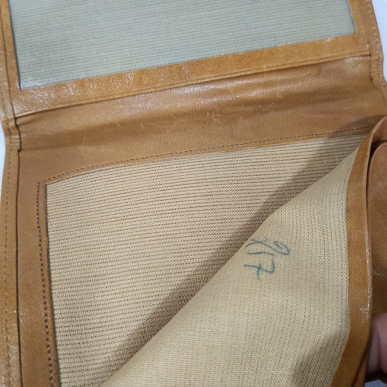 Portefeuille en cuir vintage original