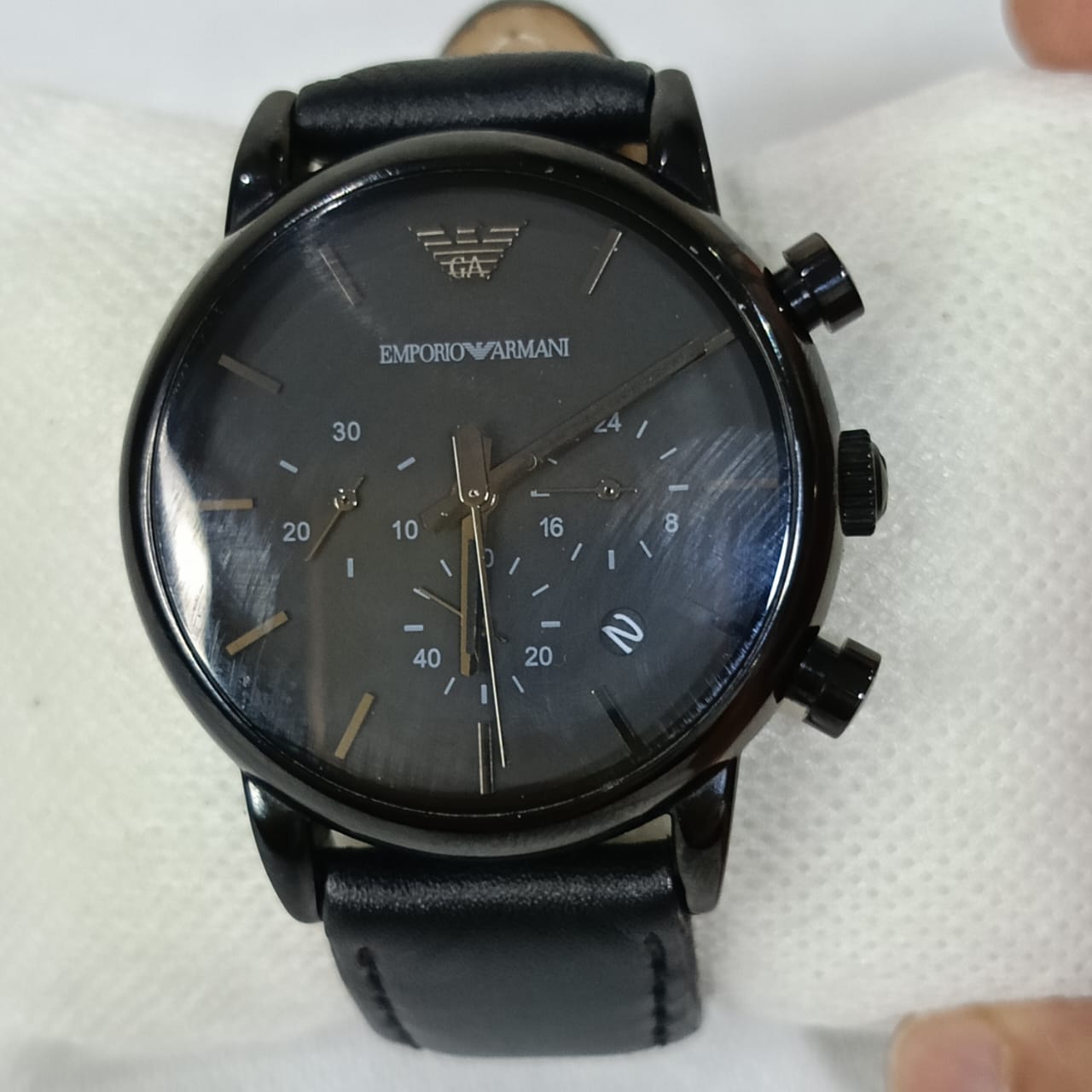 Montre emporio Armani homme plack plack chronographe Quartz