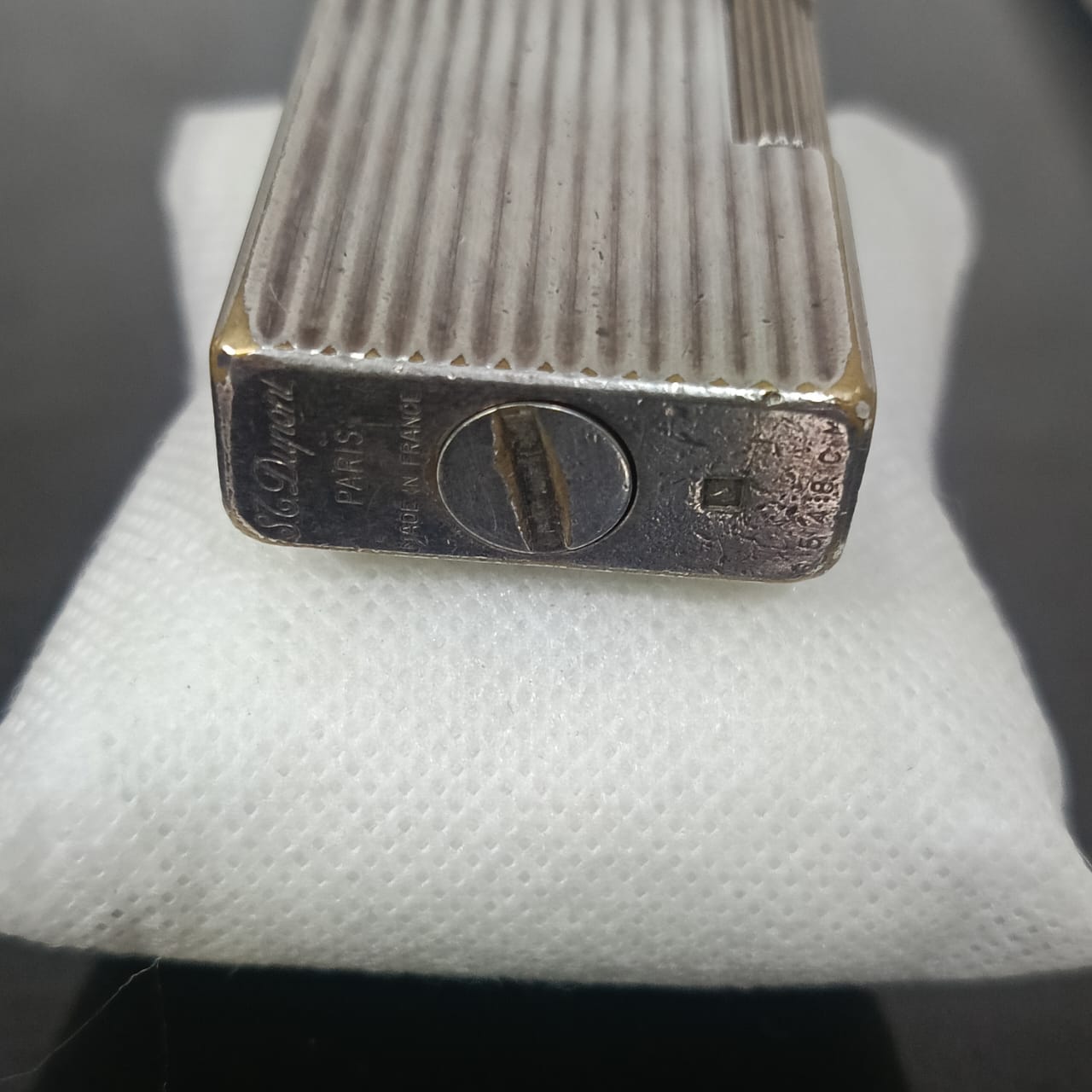Briquet Dupont argenté antique